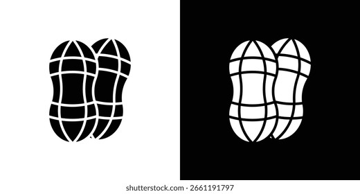 Peanut icon symbol. Simple, flat design for web and mobile app