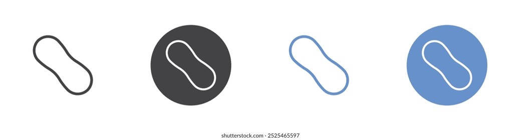 Peanut icon Thin outline art symbol