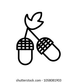 peanut  icon vector