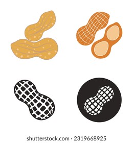 Peanut icon vector illustration symbol design