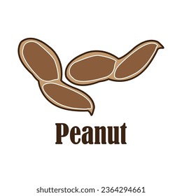 Peanut icon vector illustration symbol design