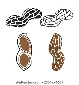Peanut icon vector illustration symbol design