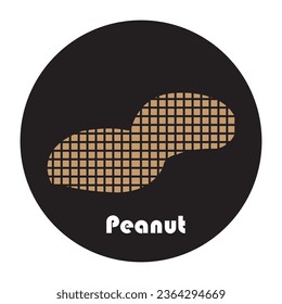 Peanut icon vector illustration symbol design