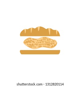 Peanut icon vector image