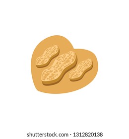 Peanut icon vector image