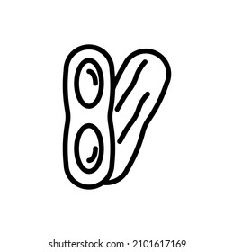 peanut icon vector logo line style