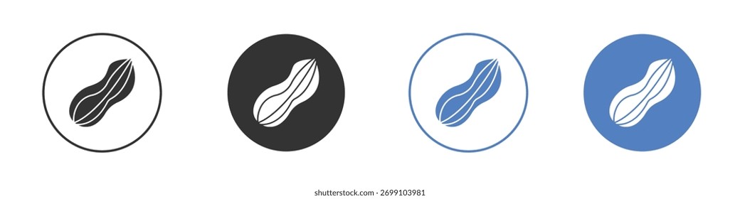 Vector de icono de cacahuete. Diseño de ilustración de Plantilla de logotipo
