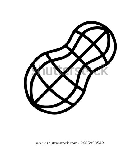 peanut icon vector on white background