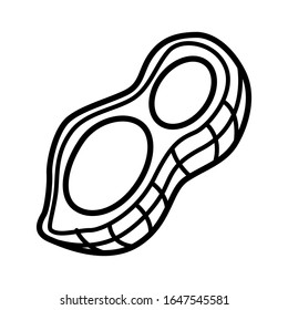 Peanut icon vector sign and symbol on trendy design