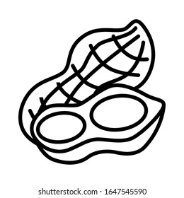Peanut icon vector sign and symbol on trendy design
