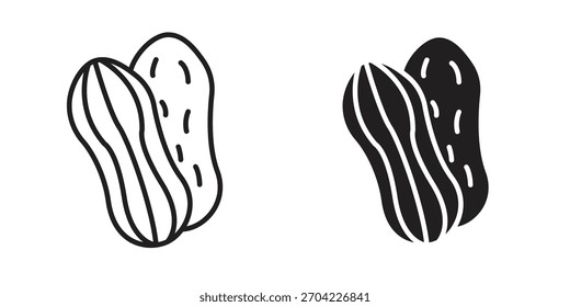 Vector de icono de maní, símbolo, ilustraciones de logotipo