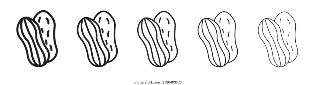 Ícone de amendoim vetor, Símbolo, ilustrações logotipo