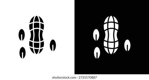 Ícone de amendoim vetor, Símbolo, ilustrações logotipo