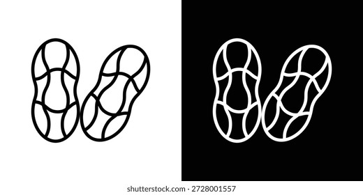 Ícone de amendoim vetor, Símbolo, ilustrações logotipo