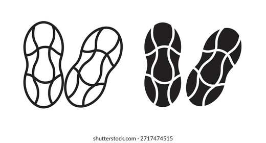 Peanut icons. Pixel perfect. Vector outline icon. Flat logo concept.