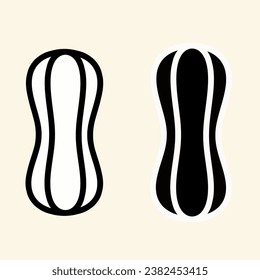 Peanut icons symbol vector.  Nut icon.