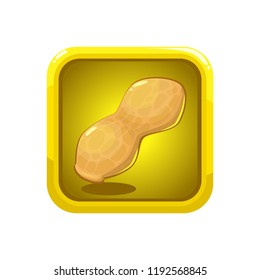 Peanut illustration icon with frame