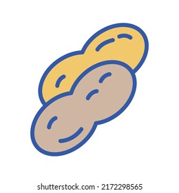 Peanut Isolated Vector Icon Which Can Easily Modify Or Edit

