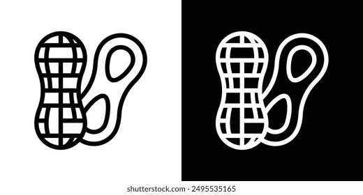 Peanut line icon vector illustration set.