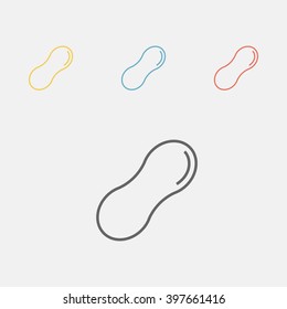 Peanut line icon for web. Vector illustration