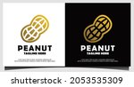 peanut logo design vector template