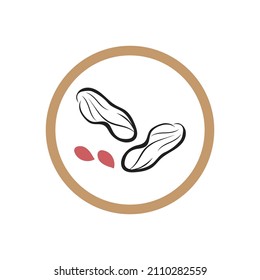 peanut logo vector illustration design template