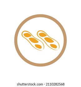 plantilla de diseño de ilustración vectorial de logotipo de cacahuete