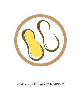 peanut logo vector illustration design template