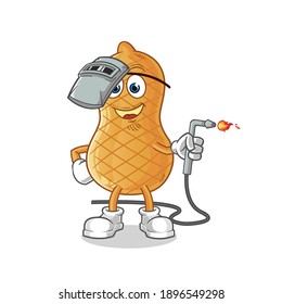 peanut native american tribe character. cartoon mascot vector