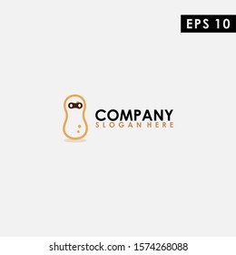 Peanut Of Ninja Logo Design Vector Template. Modern Design. Vector Illustration