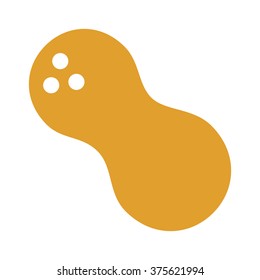 Peanut / nut flat vector color icon for food apps and websites
