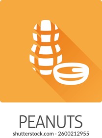 A peanut nut food icon concept. Possibly an icon for the allergen or allergy.