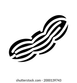 peanut nut glyph icon vector. peanut nut sign. isolated contour symbol black illustration