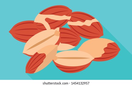 Peanut nuts icon. Flat illustration of peanut nuts vector icon for web design
