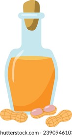 Peanut Oil illustration vector design flat