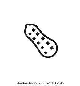 Peanut outline icon. Clipart image isolated on white background