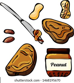 peanut paste bank knife nuts