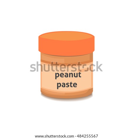 Peanut paste islated illustration