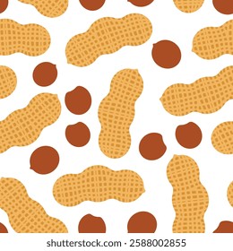 Peanut pattern seamless. Groundnut background