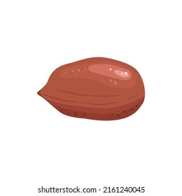 Peanut. Peanuts without a shell is a simple abstract illustration. Useful natural product.