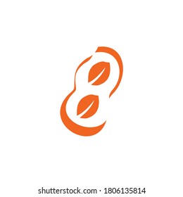 Peanut plant logo design  vector template