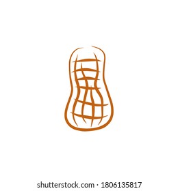 Peanut plant logo design  vector template