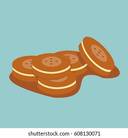 peanut sandwich cookies illustration