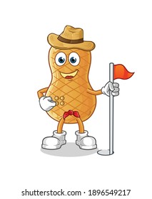 peanut scout vector. cartoon character