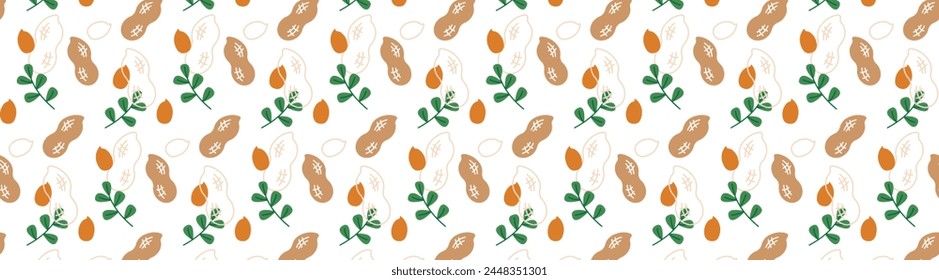 peanut seamless pattern bacground nuts