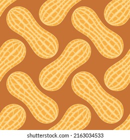 Peanut seamless pattern texture background vector illustration. 