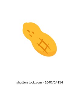 Cacahuete con icono de concha. Imagen de cliente aislada en fondo blanco