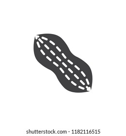 Peanut shell vector icon. filled flat sign for mobile concept and web design. arachis simple solid icon. Symbol, logo illustration. Pixel perfect vector graphics