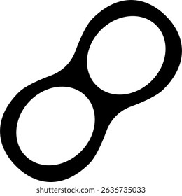 Peanut Slice glyph icon design style