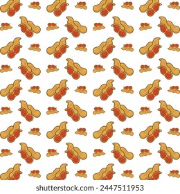 Peanut smooth trendy multicolor repeating pattern vector illustration background design